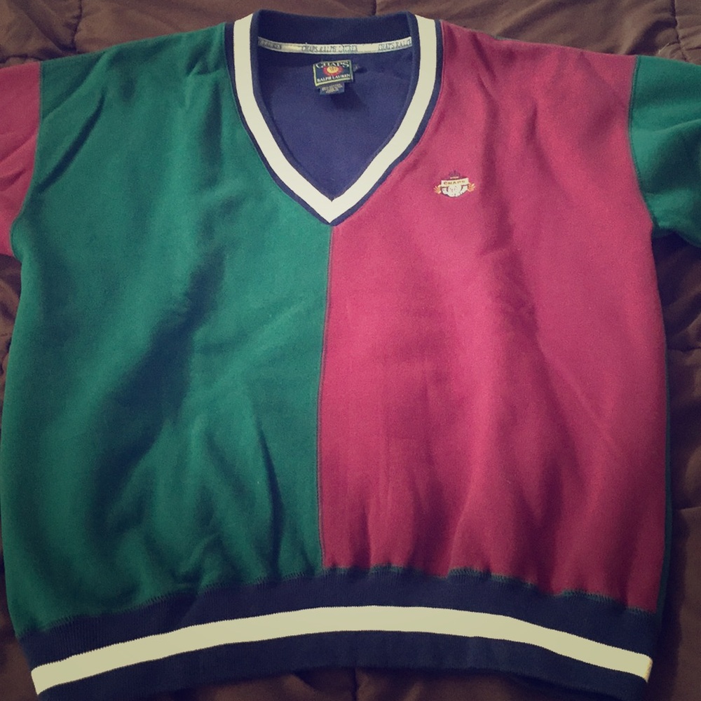 Chaps x Ralph Lauren vintage v neck sweater